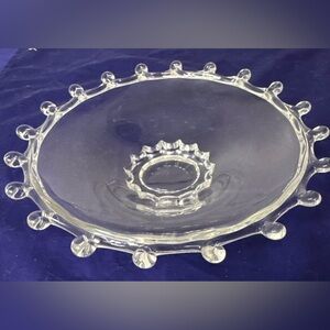 Vintage Heisey Glass Lariat Nougat Bowl, 7 1/2" Round